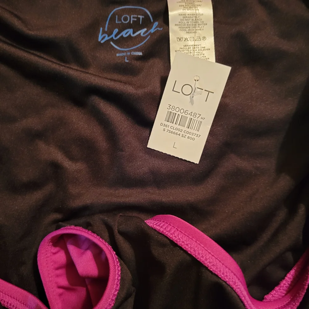 LOFT Women's Pink Bikini Bottom - Picture 2 of 3